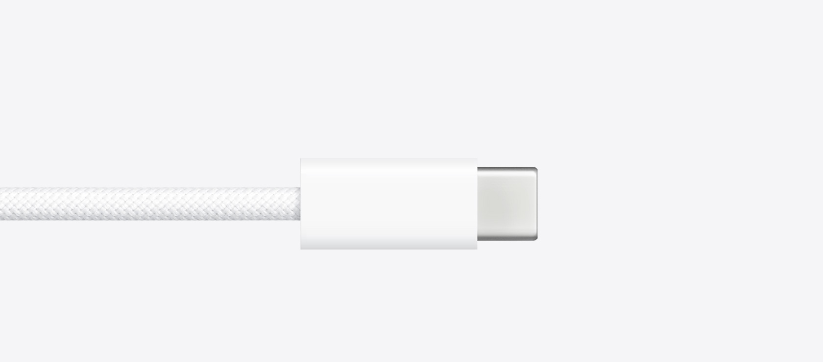 Primer plano de un cable de carga USB-C