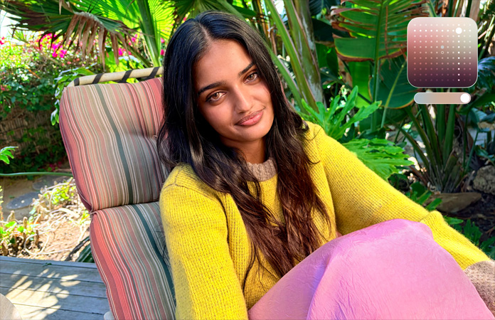 Fotografia de uma pessoa tirada com os Estilos fotográficos da câmara