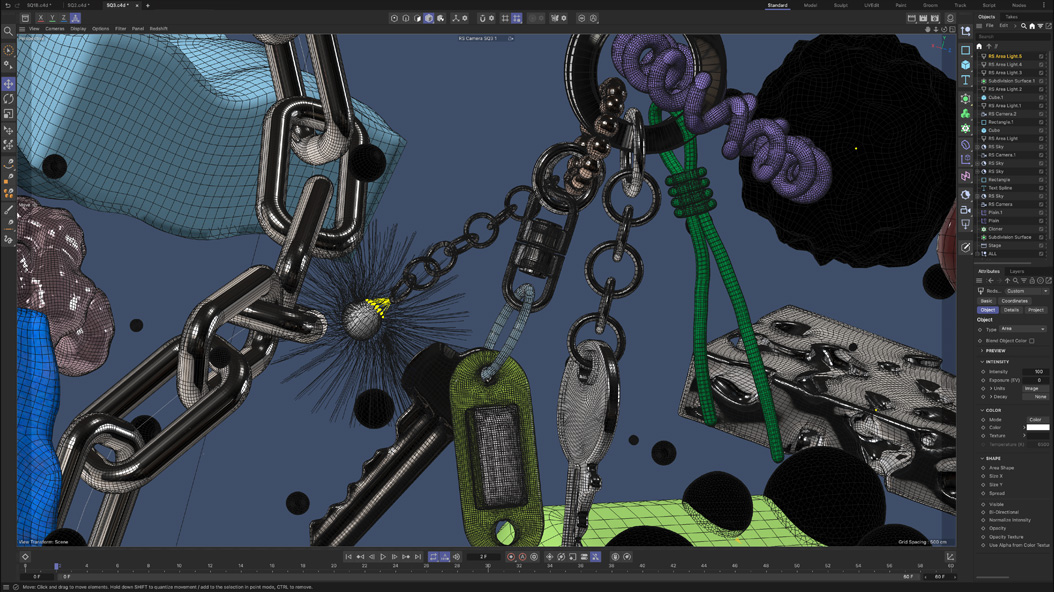 Imagem de design gráfico incrivelmente detalhada a ser melhorada numa app de design para mostrar a potência de GPU do Mac mini com M4 e M4 Pro